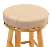 45D Foam Round Seat Cushion 5/8cm thick,30/33/35/40/45/50cm Anti-slip Buckle Round Stool Cushion, Circle Dining Chair Pad with Removable Cover for Dining Kitchen Bar Chairs Indoors Outdoors(Color 18,4