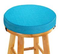 45D Foam Round Seat Cushion 5/8cm thick,30/33/35/40/45/50cm Anti-slip Buckle Round Stool Cushion, Circle Dining Chair Pad with Removable Cover for Dining Kitchen Bar Chairs Indoors Outdoors(Color 3,30