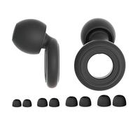 45dB Ear Plugs for Sleeping Noise Cancelling, Refillable Silicone Earplugs with 4 Pairs Ear Tip and Carrying Case, Noise Reducing Earplugs for Sleeping, Studying, Working, Traveling (Black, XS/S/M/L)