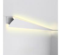 45ft LED Channel for Ceiling Corner Indirect Lighting, Aluminum Profile Baseboard Trim with Crown Molding Diffuser & Corner Connectors, Indoor/Outdoor LED Strip Light Accessory