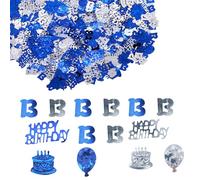 45g Blue 13th Birthday Confetti Metallic Glitz Table Scatter Sprinkles Age Bday Party Decorations