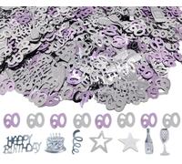 45g Rose Gold 60th Birthday Confetti Foil Metallic Glitz Table Scatter Sprinkles Age Bday Party Decorations