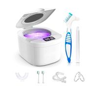 45KHz Ultrasonic Dentures and Holder Cleaner, Professional Multi-Purpose Cleaner for Dentures, Dentures, Dental Protection, Jewelry, Small Tools, Heavy Duty Use at Home and Dental Practice