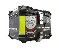 45L 55L 65L Motorcycle Top Case top Box,Aluminum Tour Tail Box for Motorcycle,Black White Motorcycle Trunk Lockable Carrier Case(Black,55 L)