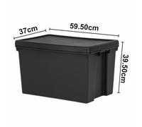 Wham 100% Upcycled Heavy Duty Box & Lid 62L Various