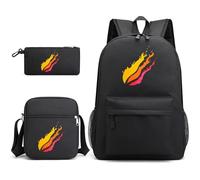 45l Backpack for Women New School Bag Backpack Pencil Case Shoulder Bag Three Piece Set (A, One Size)