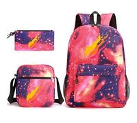 45l Backpack for Women New School Bag Backpack Pencil Case Shoulder Bag Three Piece Set (D, One Size)