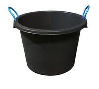 45L Black Cement Mixing Tub Bucket With Rope Handles Plasterer