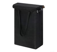 45L Capacity Foldable Laundry Basket Narrow Form Factor Designed Specifically for Bedroom Dirty Clothes Containment (Black)