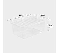45L Crystal Storage Box - Clear, Clear One Size