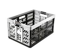45L Folding Crate Basket Collapsible Storage Handles max. 50kg Shopping Car HQ