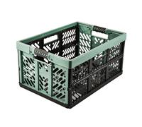 45L Folding Crate Basket Collapsible Storage Handles max. 50kg Shopping Car HQ
