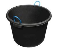 45L Heavy Duty Black Muck Tub Bucket With Rope Handle Plasterer Mixing