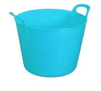 45L Heavy Duty Flexi Tub - Large Flexible Plastic Storage Bucket with Carry Handles, Multipurpose Garden, Laundry & Utility Container (Skyblue)