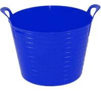 45L Heavy Duty Flexi Tub - Large Flexible Plastic Storage Bucket with Carry Handles, Multipurpose Garden, Laundry & Utility Container (Dark Blue)
