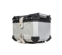 45L Motorbike Top Case, Aluminum Alloy Waterproof Top Box for Motorcycle Luggage Box with Security Lock, Motorcycle Helmet Luggage Storage Rear Tour Box Motorbike Trunk