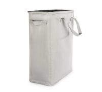 45L Slim Laundry Basket With Handles Grey Dirty Clothes Hamper Bathrooms