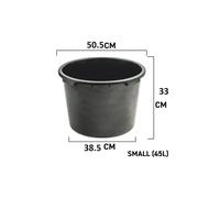 (45L - Small) Round Sump Bucket Pond Pebble Pool Polypropylene Tub Garden Water Feature 45-90L