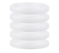 45M 10mm Quality Polyester Organza Ribbon for Gift Wrapping, Wedding Cakes, Hair Bows, Trimming, Other Craft Projects for Halloween, Christmas Decor & Florist Bouquets (White)