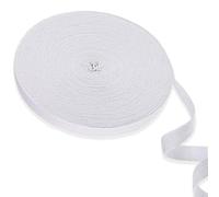 45M Cotton Twill Tape Ribbon, 1 Pcs Bias Binding Tape Bunting Twill Webbing Sew Herringbone Roll Tape for Apron Sewing Dressmaking Craft, White