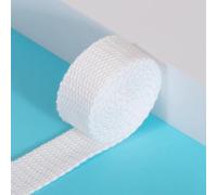 45M Heavy Cotton Webbing 2.5/3.2cm Wide Cotton Weave Strapping Flat for Bag Belts Handles,Tote Bags,Cloth Belt,Indoor Outdoor Gear Supplies (White,3.2cm Wide)