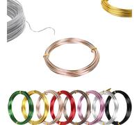 45m Rose Gold Aluminum Craft Wire 1mm 18 Gauge,Thin Crafting Bendable Sculpting Copper Wires,Weaving Wrapping Florist Metal Wire for Jewellery Making,Modelling,Bead Floral Making Skeleton Wires