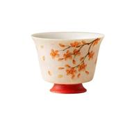 45ml/1.5oz hand-painted ceramic teacups sprinkled with gold and snow, exquisite Kung Fu tea set for home use-snow-reflecting.