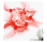 45mm 3-Blade PC Propeller, 8pcs with 1mm/1.5mm Holes for 1.8-Inch Cinewhoop & Toothpick Drones, FPV Racing & Freestyle Prop(8pcs Red 1mm)