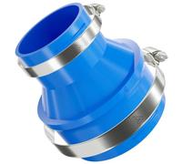 45mm > 38mm Straight Pipe Duct Reduction Connector Blue Ducting Joiner + Hose Clips