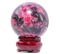 45mm-60mm Rhodonite Quartz Sphere Crystal Ball Stone 1pc Suitable for Home Raw Stones and Minerals, ball-55mm