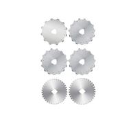 45mm Crochet Rotary Cutter Blades, Skip-Stitch Rotary Blades, Perforating Rotary Replacement Blade, Pack of 6