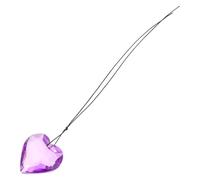45mm Crystal Heart Suncatcher Window Rainbow Maker with Hanging Cord | High-transparency Prism, Purple Finish, Disperses Sunlight, Easy No-drill Fitting for Balcony and Home Window Decoration