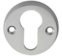 45mm Euro Profile Open Escutcheon 8mm Depth Satin Chrome Keyhole Cover