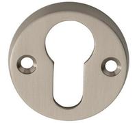 45mm Euro Profile Open Escutcheon 8mm Depth Satin Nickel Keyhole Cover