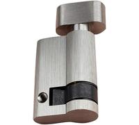 45mm Euro Thumbturn Door Lock - Half Cylinder Nightlatch with Push Single Open Knob for Bathroom Wood