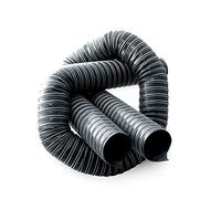 45mm ID 2 Metre Length 2 PLY Black Neoprene Ducting - AutoSiliconeHoses