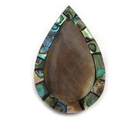 45mm L/Teardrop Shape Sea Shell Brooch/Grey/Abalone Shades/Handmade/Slight Variation In Colour/Natural Irregularities
