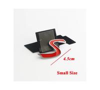 (45mm Red Silver) 3D ABS Chrome Car Letters Rear Trunk Mini Cooper S Emblem Badge Sticker