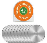 45mm Rotary Cutter Blades 10 Pack SKS-7 Steel, Sharp Durable Replacement Blades for Quilting, Sewing, Fabric Cutting, Fits Olfa, Fiskars