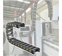 45mm Tall Engineering Plastic Tank Chain, R100 Bridge Type Cable Carrier for CNC Machine/3D Printer/Industrial Automation(45X125 mm,9m/29.6ft)
