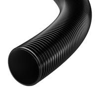 45mm x 2m Black Corrugated Pond Hose, Flexible Filter & Pump Pipe | -10°C to +65°C | Opaque Body Blocks Daylight | 6.6ft Offcut for Repairs | 51mm Outside Dia, 3mm Wall | 3 Bar Working