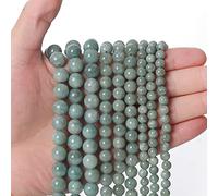 45pcs 8mm Burmese Jade Loose Beads for Jewelry Making, Natural Semi Precious Beads Round Smooth Gemstone Spacer Beads Charms for Necklaces Bracelets