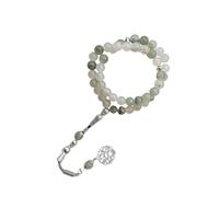 45Pcs 8mm Imitation Jades Glass Bead Hui Ethnic Cultural Designs Portable Sturdy Jewelry Cultural Accessory