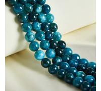 45pcs 8mm Natural Apatite Beads Gemstone Beads Round Loose Beads for Jewelry Making