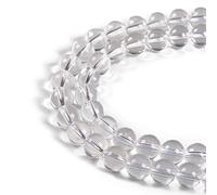 45pcs 8mm Natural Clear Quartz Crystals Gemstone Round Spacer Loose Stone Beads for Jewelry Making 15.5" 1 Strand