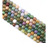 45pcs 8mm Natural Stone Beads, Indian Agate for Bracelet Jewelry