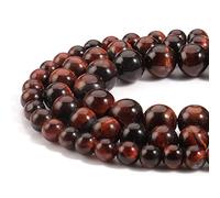 45pcs 8mm Red Tiger Eye Beads Natural Gemstone Round Loose Beads for Jewelry Making
