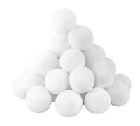 45Pcs Artificial Fake Snowballs, 5cm/6cm/7cm White Plush Realistic Artificial Snowballs for Adults Indoor & Outdoor Snow Fights Game, Christmas Decorations Fake Snow balls, Throw Games