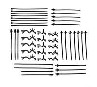 45Pcs Car Mount Wire Ties Black Zip Plastic Push-in Zip Tie Self-Locking Cable Ties Push Mount Cable Zip Tie with Car Wire Routing Clips, 30 Zip Ties + 15 Harness Clips