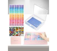 45pcs Diamond Painting Storage Containers Trays, Diamond Painting Accessories Diamond Painting Trays with Lids, 2-in-1 Diamond Art Storage and Diamond Art Trays, Bead Storage & Line-Up, Box Package